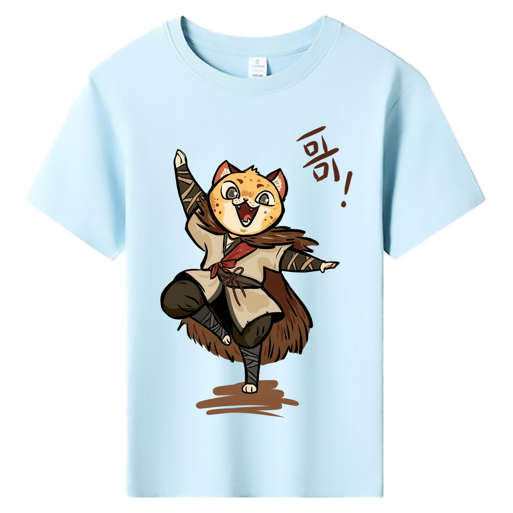 （画像用） Ne Zha 2 ナタ 魔童の大暴れ 綿100％キッズTシャツ（フロントプリント）